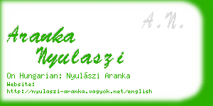 aranka nyulaszi business card